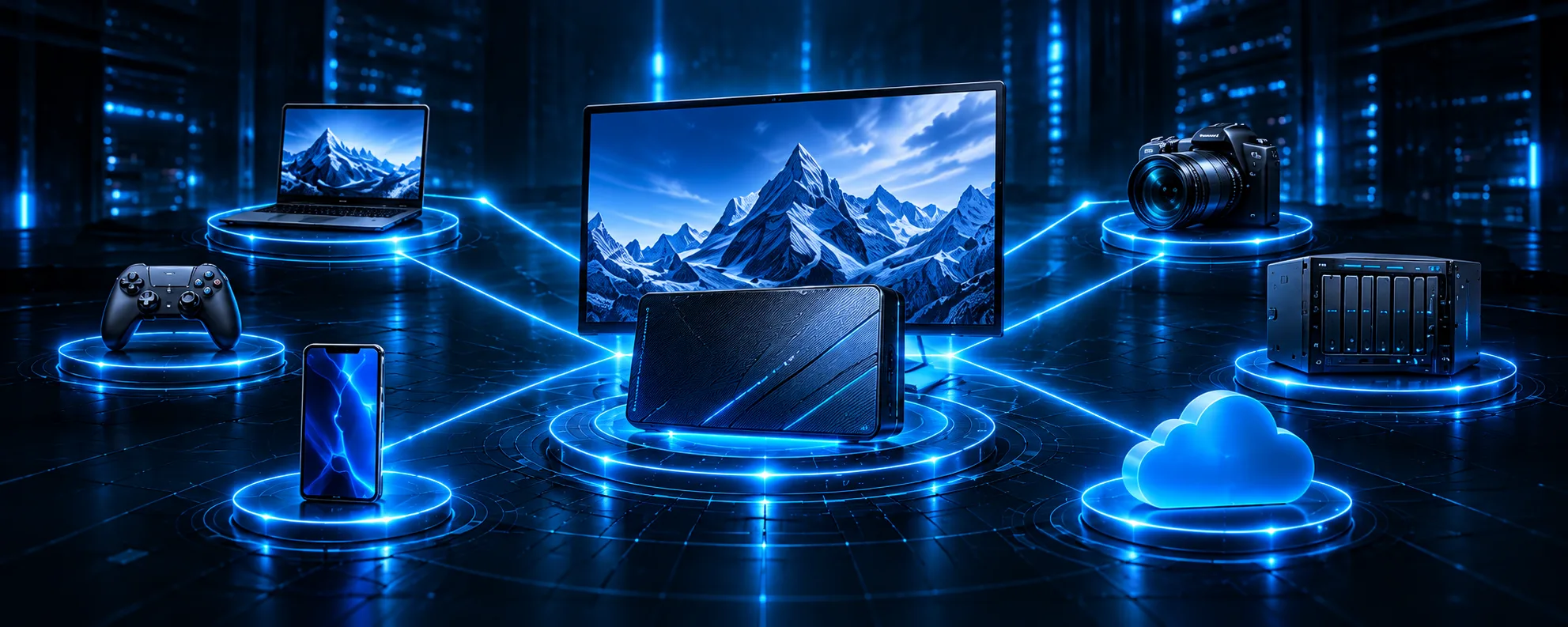 Netac storage devices connecting to laptops, phones, cameras and NAS in an ecosystem