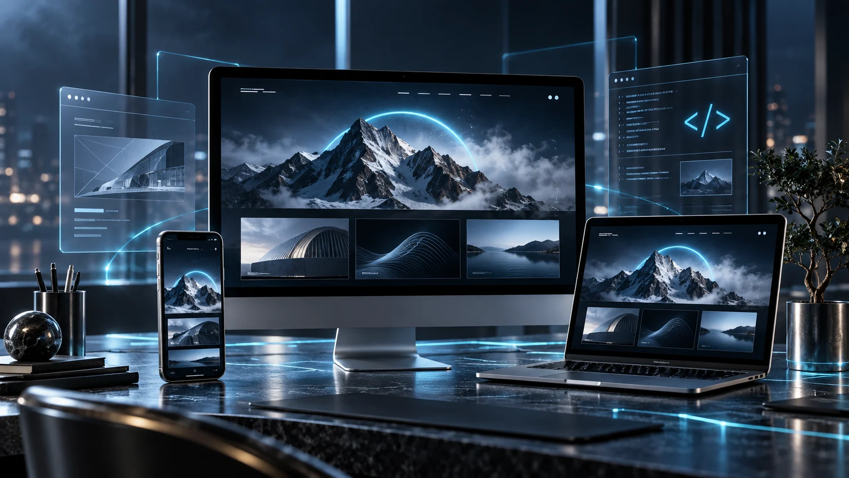 website-development — illustrative technology service artwork